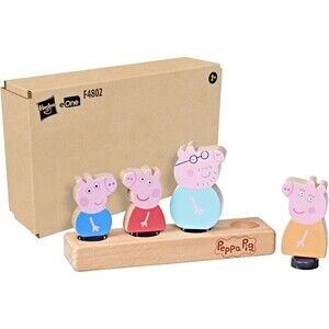 Peppa Pig Toys Wooden Family Figures Responsibly Sourced, 4-Pieces by Hashbro
